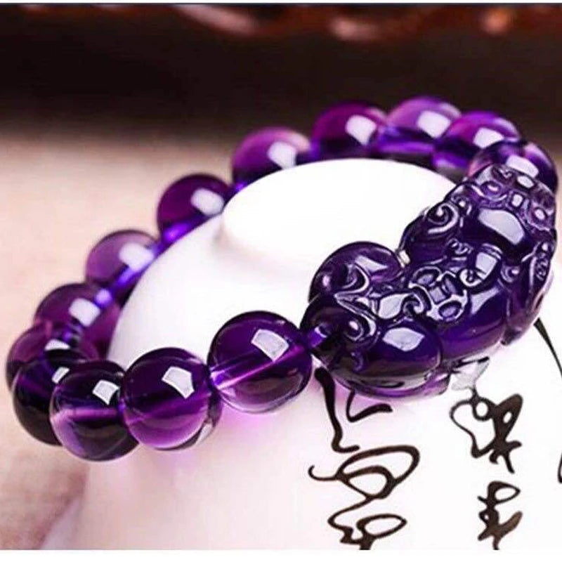 Pixiu Lucky Wealth Chinese Fengshui Beast Crystal Beads Bracelets