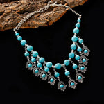 2024 Ethnic Hand Pendant Necklace Vintage Turquoises