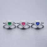 Charm Rings 925 Silver Jewelry Heart-Shape