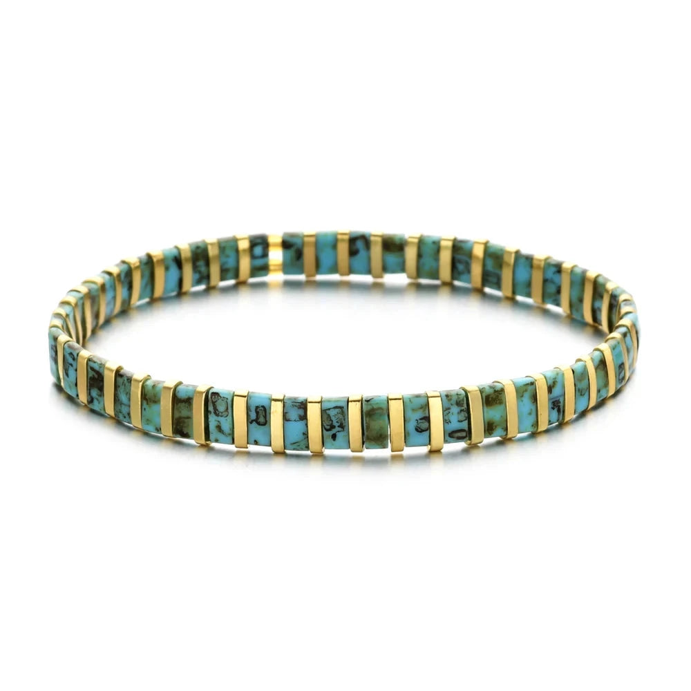Colorful Miyuki Tile Beads BraceletHGSL068
