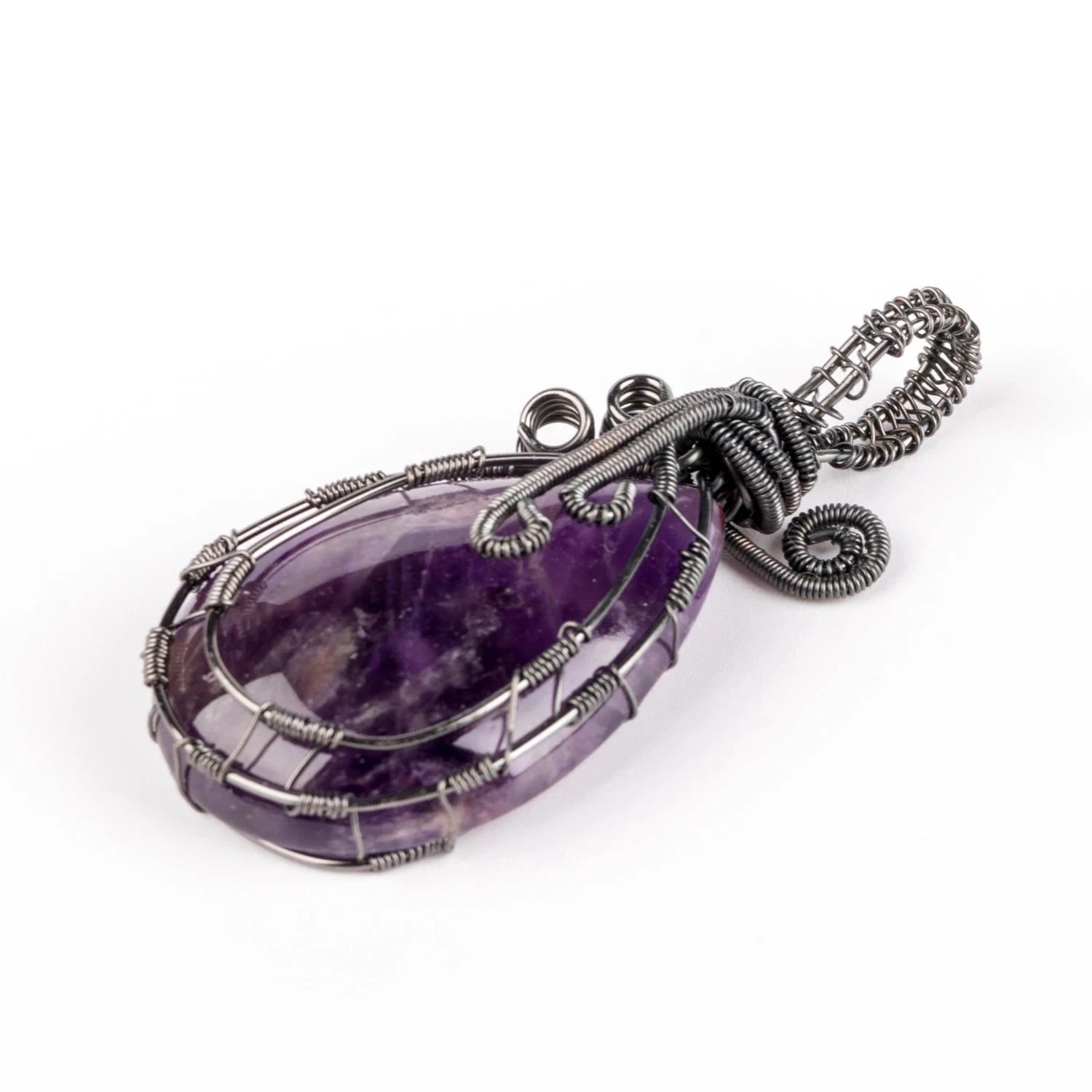 Natural Vintage Water Drop Stone Pendant AmethystAmethyst