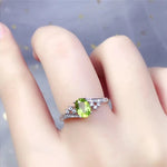 Natural Peridot Ring 925 solid sterling silve