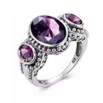 Oval Bohemia Purple Amethyst Ring