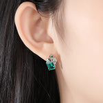 Emerald and Peridot Gemstones Stud EarringsEarrings