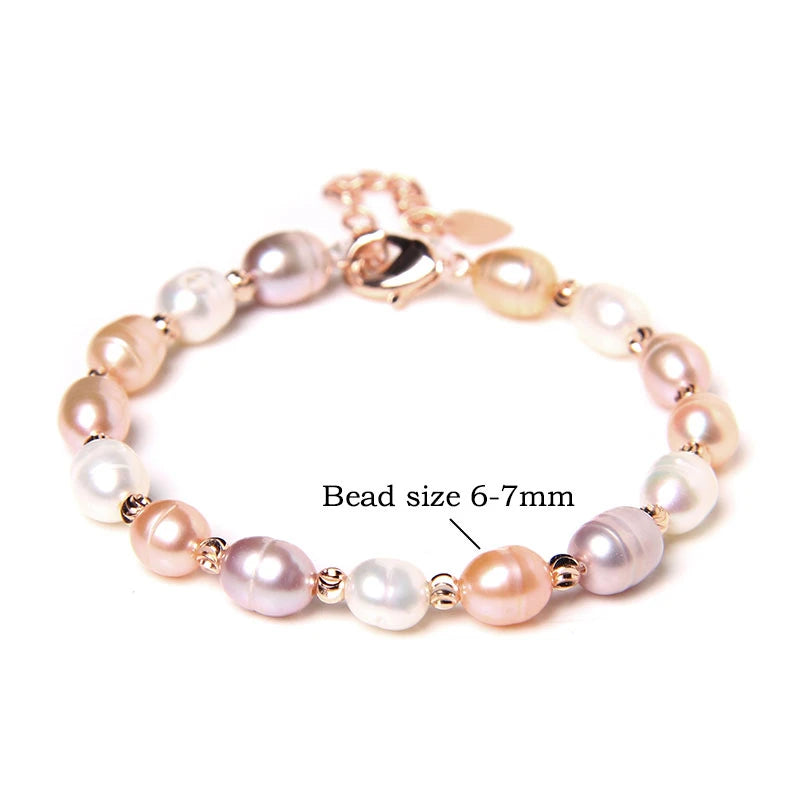 Real Natural Freshwater Pearl Fashion BraceletNo.1 Adjustable