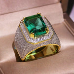 Yellow Gold Square Cut Emerald RingRing8