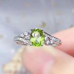 Natural Peridot Ring 925 solid sterling silve