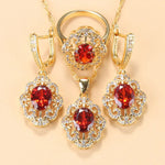 Wedding Accessories Garnet Bridal Jewelry Sets