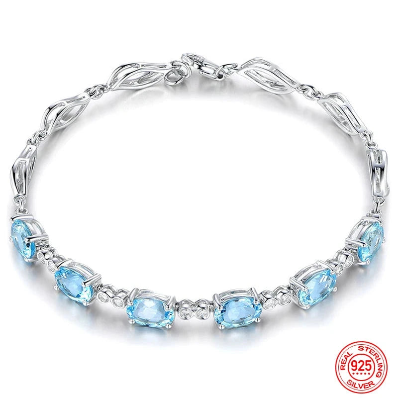 Aquamarine Bracelet Chain for Women Fashion