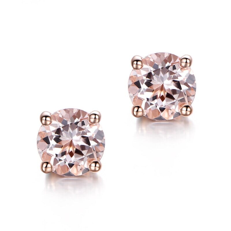 Round Shaped Gemstone Stud EarringsEarrings