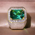 Yellow Gold Square Cut Emerald RingRing