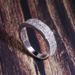925 Sterling Silver Ring with Round Sapphire Zircon Gemstonepink10