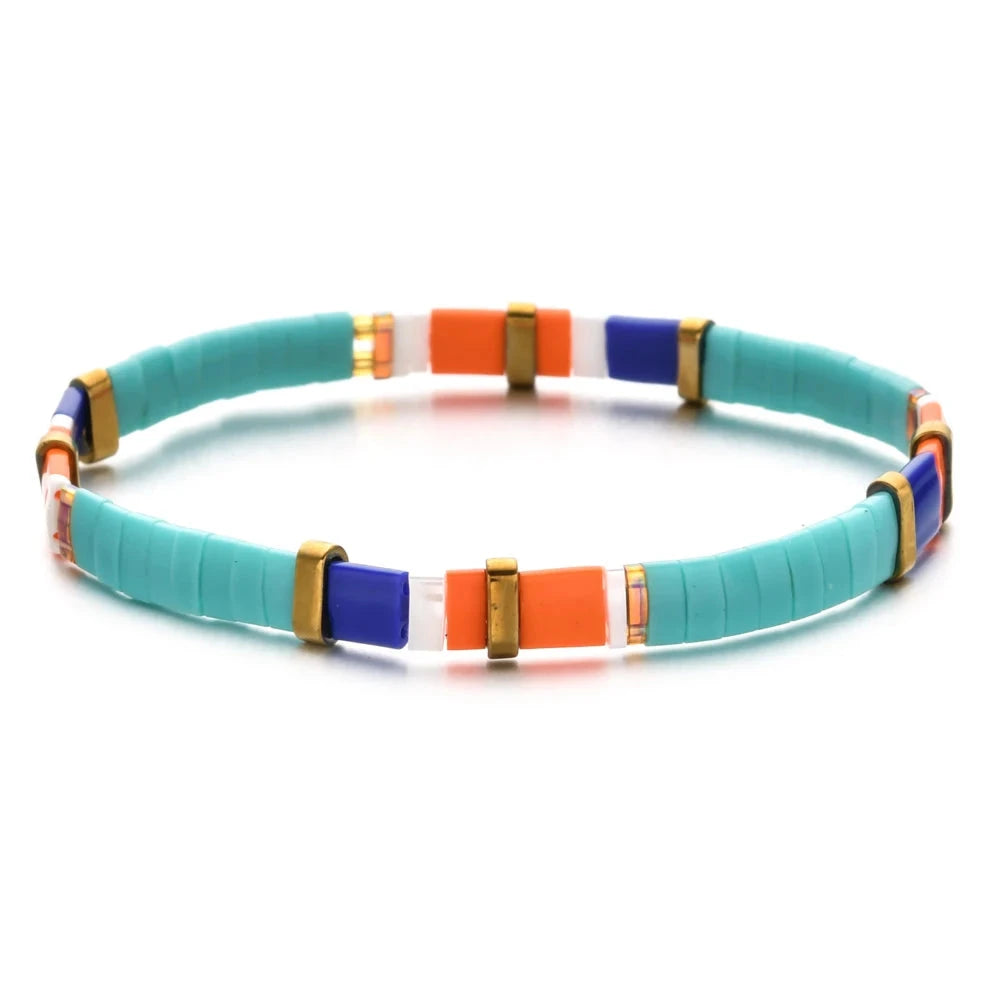 Colorful Miyuki Tile Beads BraceletHGSL070