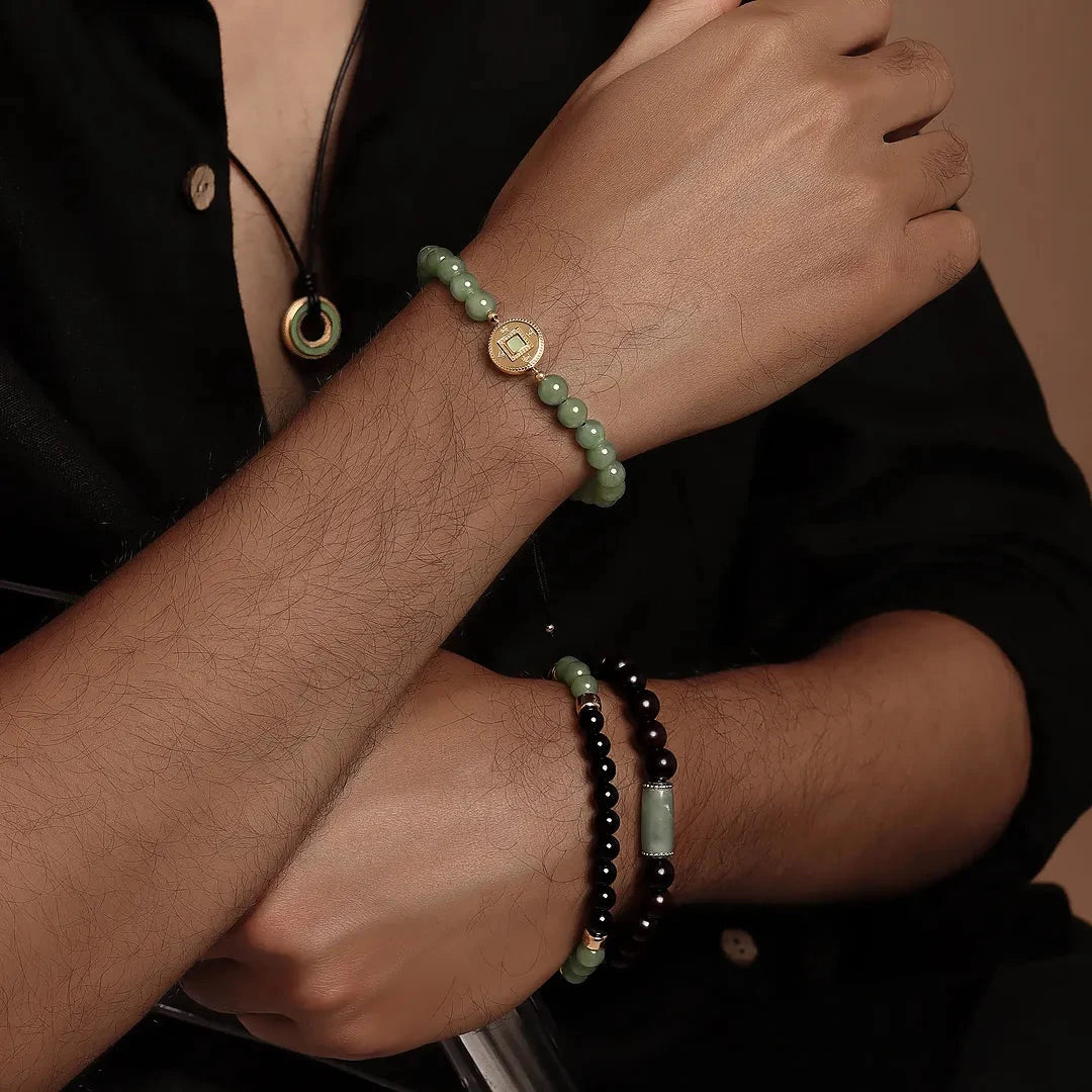 Fortune’s Guard Jade Lucky Charm BraceletBracelets - Mens