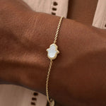 Guardian Light Hamsa Onyx & Mother of Pearl BraceletBracelets - Womens