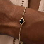 Guardian Light Hamsa Onyx & Mother of Pearl BraceletBracelets - Womens