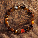 Impeccable Spirit Wood Coral Charm Silver BraceletBracelets - Mens