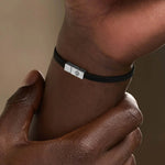 Positive Vibrations Malachite Karma Circle Men’s Black String BraceletBracelets - Mens