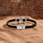 Positive Vibrations Malachite Karma Circle Men’s Black String BraceletBracelets - Mens