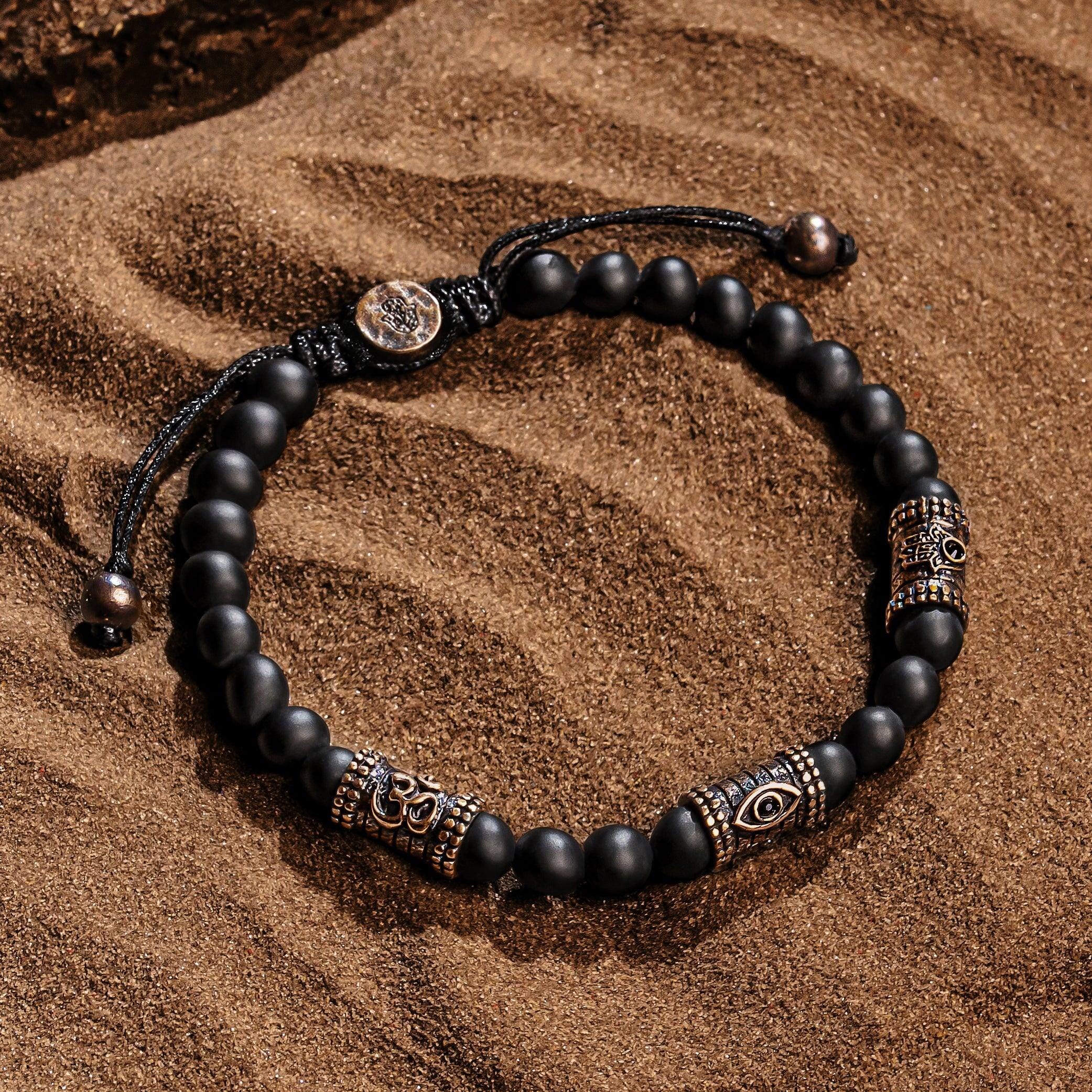 Highest Frequency - Triple Protection Matte Onyx BraceletBracelets - Mens