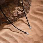 Abundance Mindset Malachite Karma Circle Black String NecklaceNecklaces - Mens