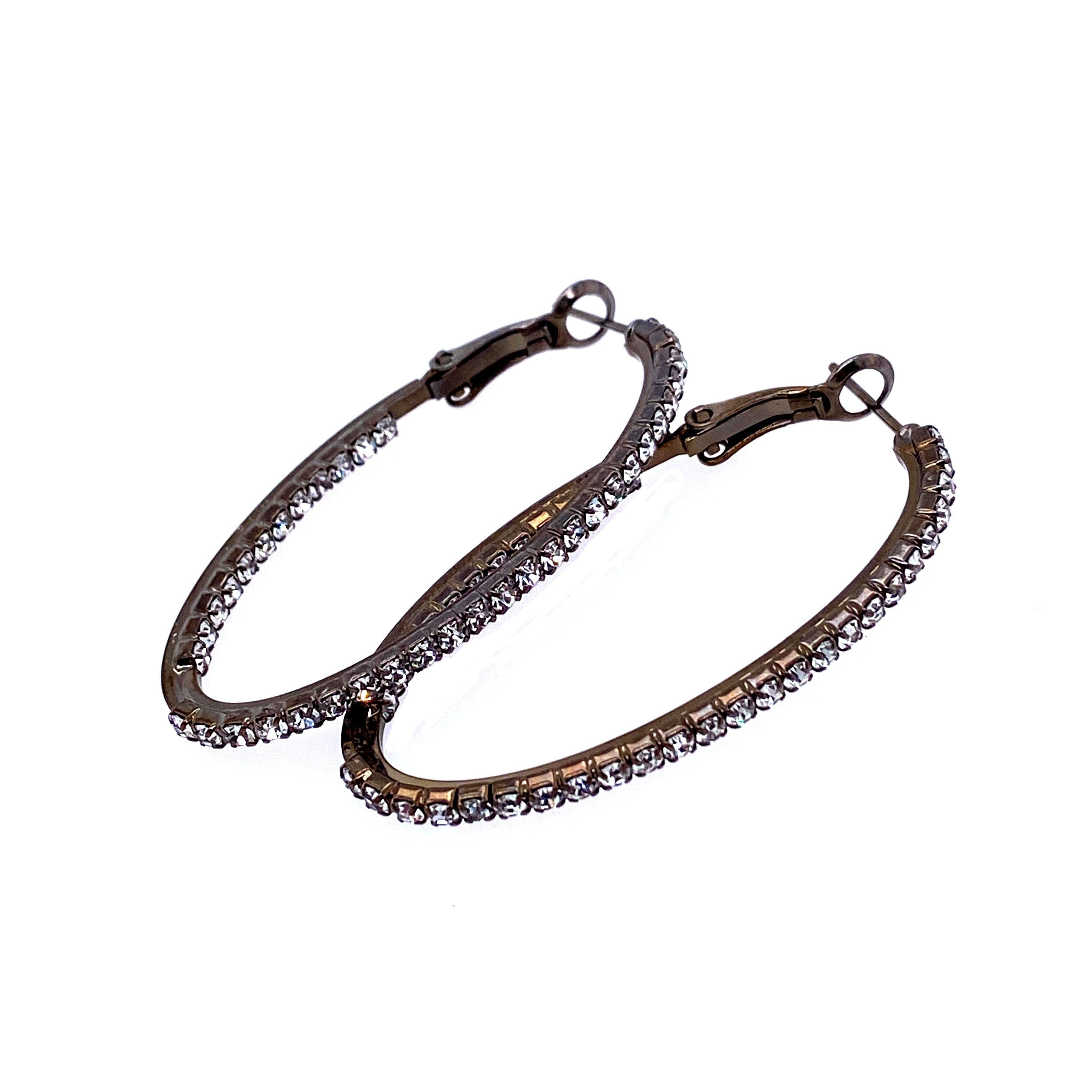 Crystal Oval Hoops CollectionEarrings