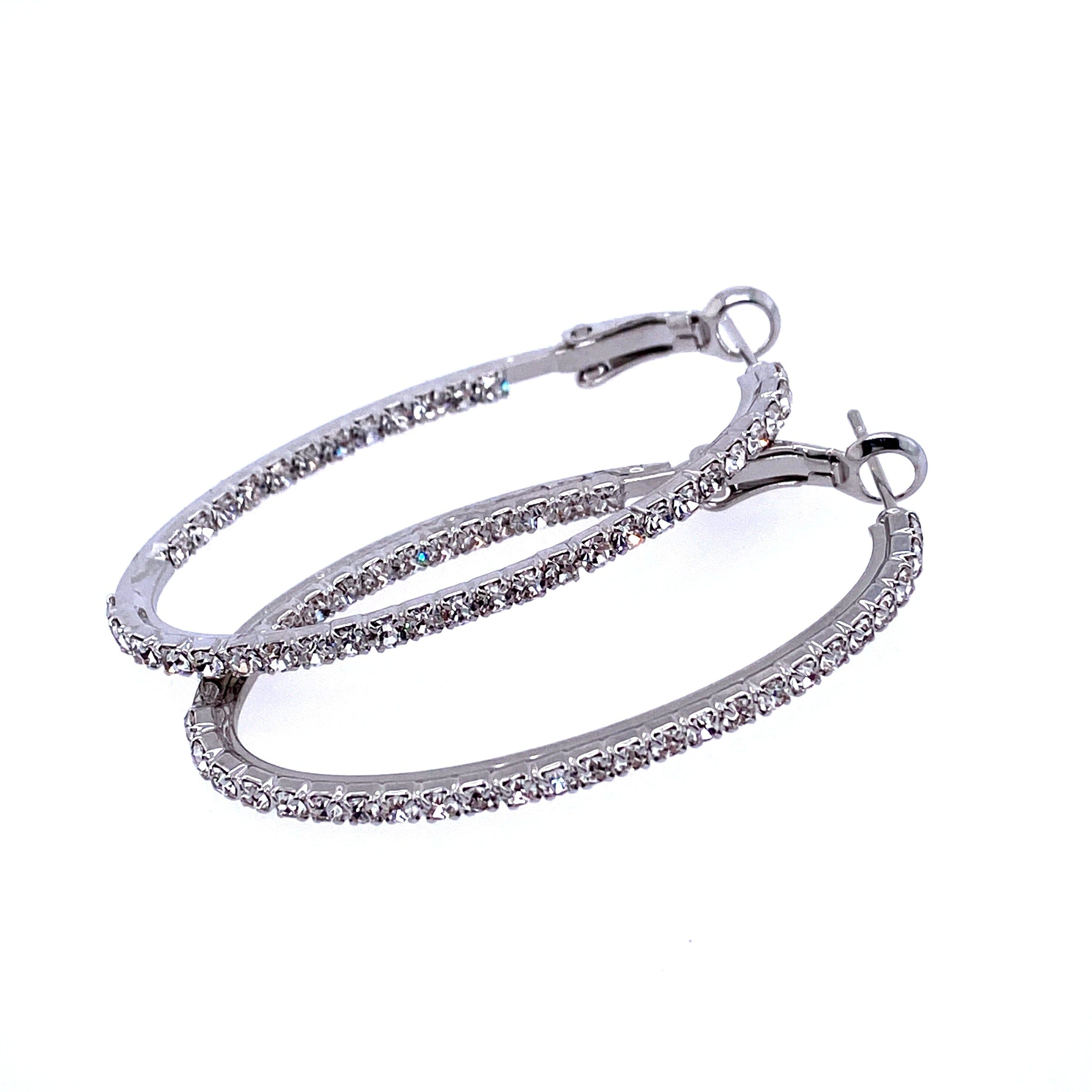 Crystal Oval Hoops CollectionEarrings