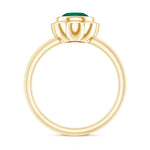 Bezel Set Lab Created Emerald Solitaire Engagement RingRings