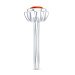 1.5 Carat Lab Grown Orange Sapphire Bezel Set Engagement RingRings