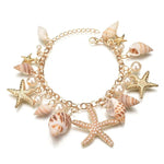 Bohemian Beach Style Bracelet Starfish Shell Charm Bangle