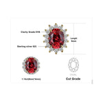 Ruby 925 Sterling Silver Stud Earringsearrings