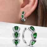 Luxury Trendy Cubic Zirconia Hoop Earrings for WomenE2795