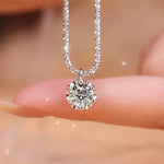 Women's Necklace Super Sparkly Moissanite Pendant Necklace