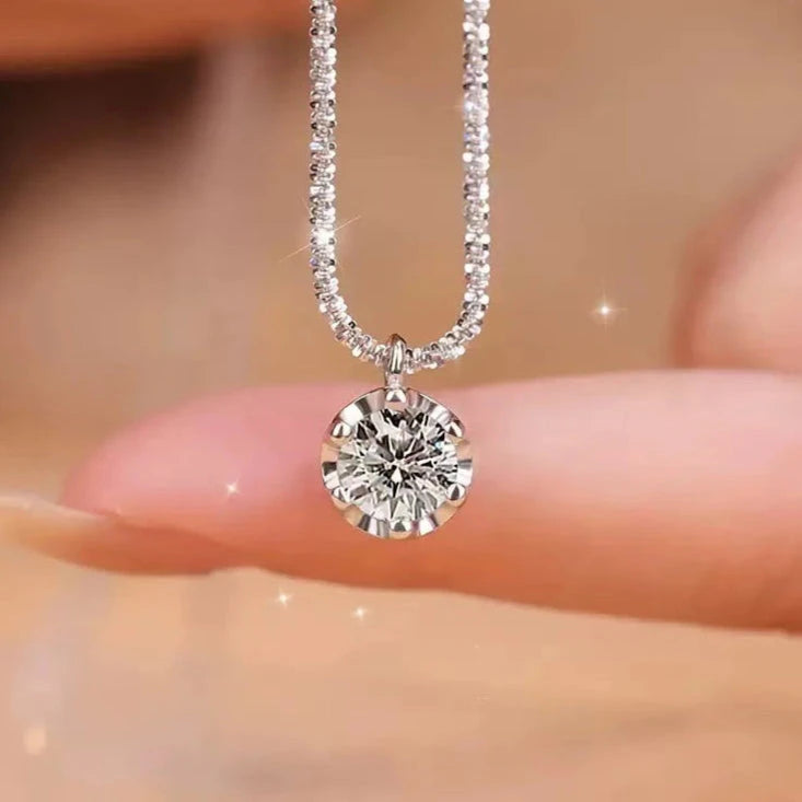 Women's Necklace Super Sparkly Moissanite Pendant Necklace