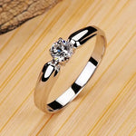 Single Round Cubic Zircon Rings for WomenT03676