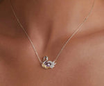 925 Sterling Silver Cute Swan Pendant NecklaceNecklace