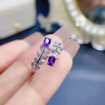 Exquisite 925 Silver Amethyst Ring