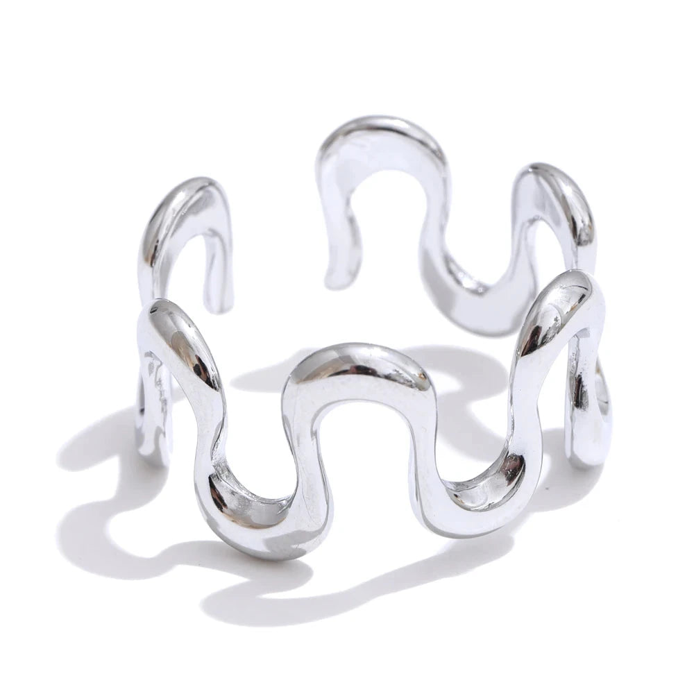 Minimalist Adjustable Ring for WomenYH5352A Platinumresizable
