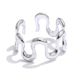 Minimalist Adjustable Ring for WomenYH5352A Platinumresizable