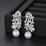 Horse Eye Geometric Pearl Earrings – High-End Luxury