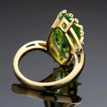 ZDADAN 925 Silver Olive Green Gemstone Dragonfly Rings For Women Wedding Jewelry