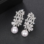 Horse Eye Geometric Pearl Earrings – High-End Luxury