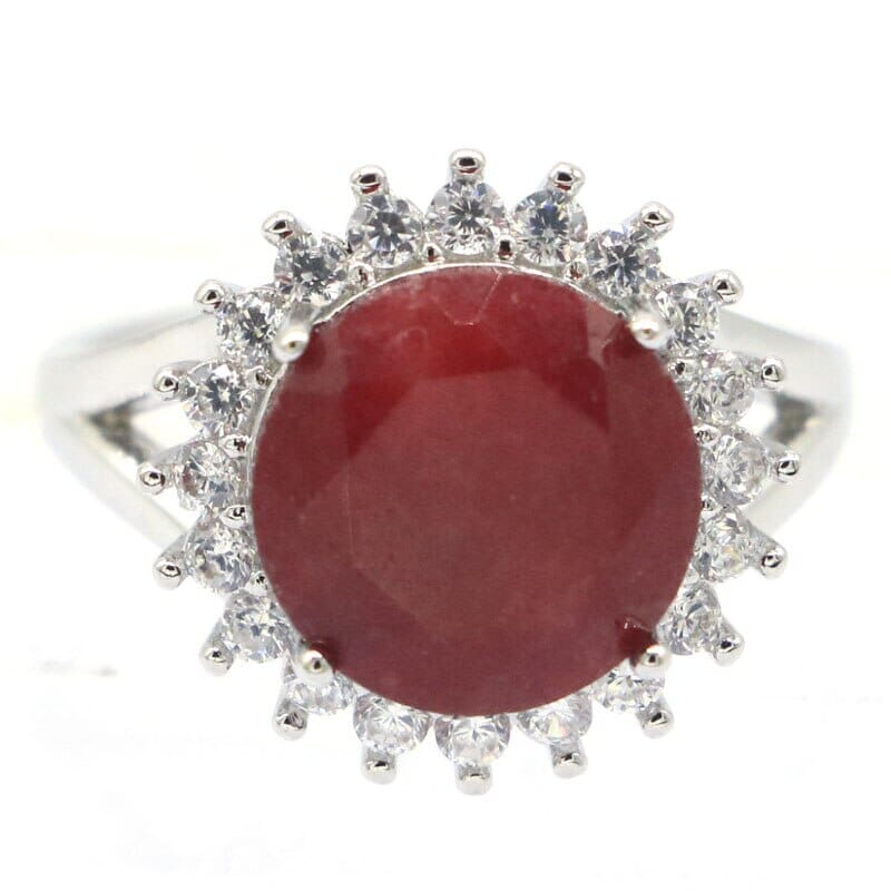 Rough Cut Ruby Silver RingRing