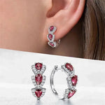 Luxury Trendy Cubic Zirconia Hoop Earrings for WomenE2796