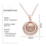 New Fashion Round Simulated-Pearl Pendant Necklace for Women