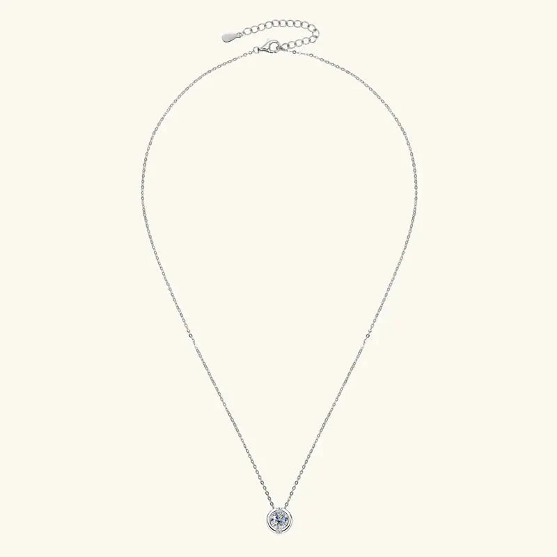 Round Moissanite Pendant Necklace