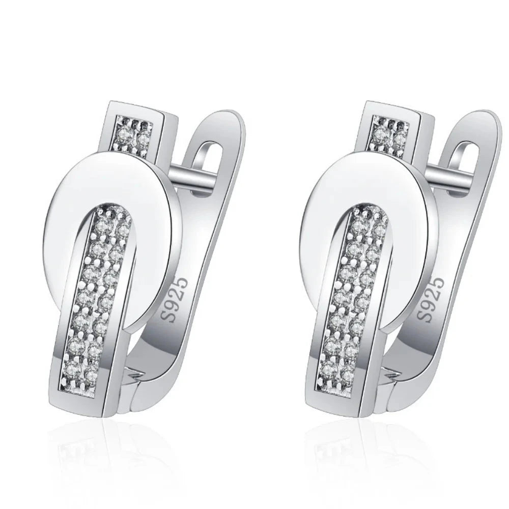 925 Sterling Silver Earrings with Cubic Zirconia for Women