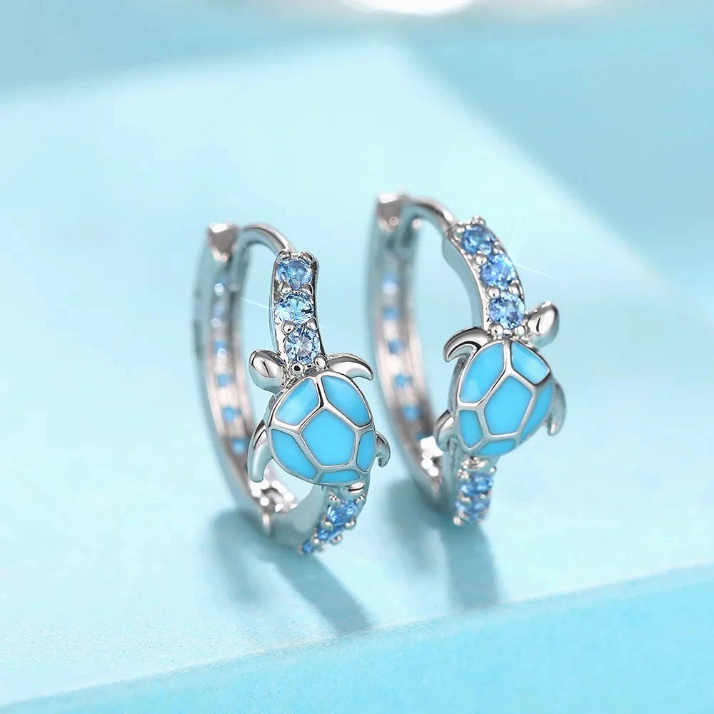 Ocean-Themed Turtle Earrings