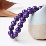 Polished Charoite Beads Bracelets Purple Dragon Crystal Amethyst Stone