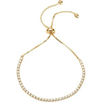 Adjustable CZ Tennis Bracelet – 14K Gold PlatedGold Plated 25cm25cm